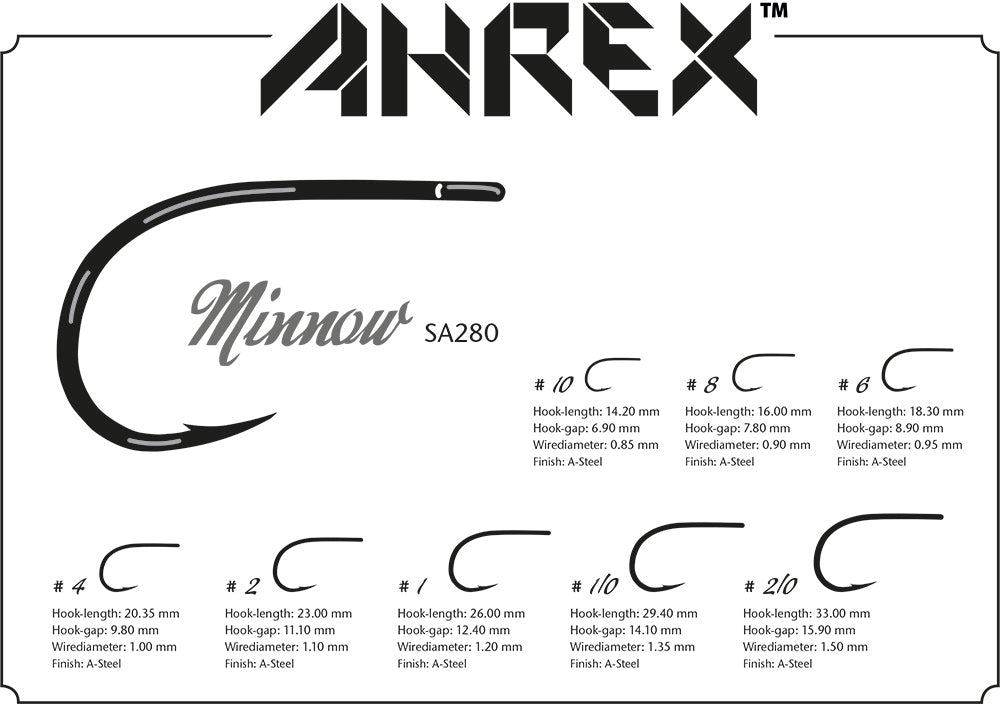 Ahrex SA280 Minnow Hooks