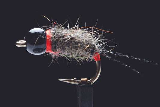 Manic Flies- Black TB Hare & Copper Bomb #8