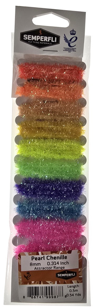 Semperfli Pearl Chenille 8mm Multicard Attractor Range