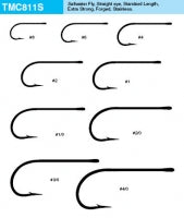 Tiemco 811s Stainless Salt Fly Hooks Pkt-10