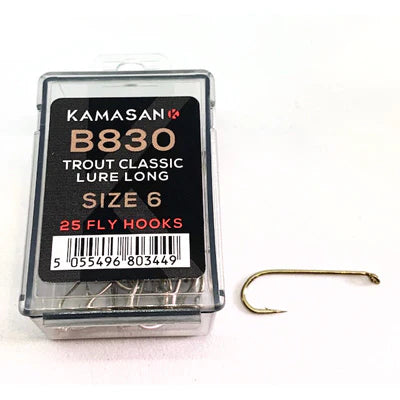 Kamasan B830 Classic Lure Long Fly Hooks